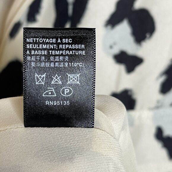 Lafayette 148 New York Amanda Silk Animal Print Short Sleeve Flare Dress Size 2 - Picture 7 of 8